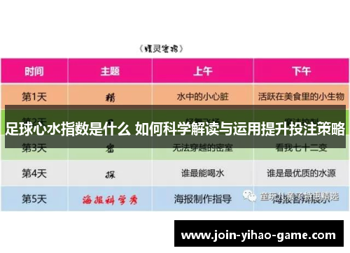 足球心水指数是什么 如何科学解读与运用提升投注策略